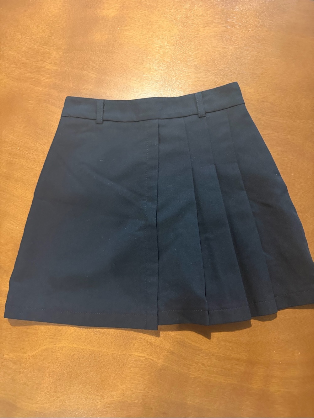Black Pleated Mini Skort